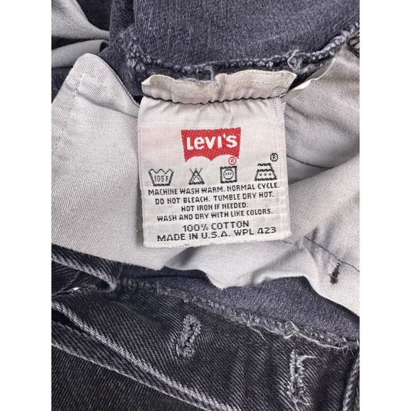 Vtg Women's Levi's 501 Jeans Made in USA Black Button Fly - Picture 7 of 16
